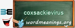 WordMeaning blackboard for coxsackievirus